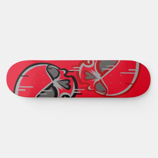 Graffiti schedels persoonlijk skateboard (Horizontaal)