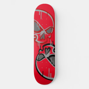 Graffiti schedels persoonlijk skateboard