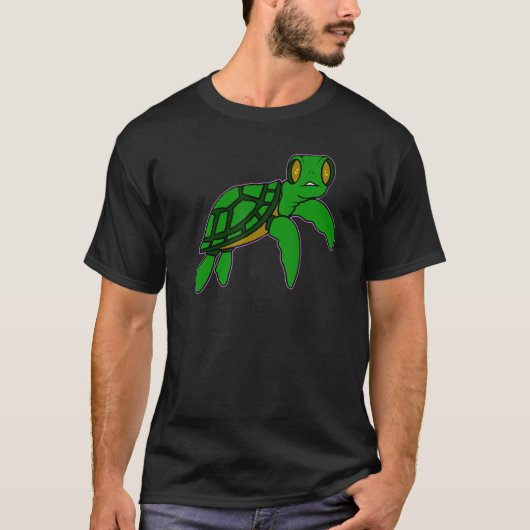 Graffiti schildpad schildpad schattig graffiti sch t-shirt (Voorkant)