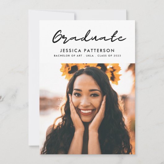 Graffiti Script Afstuderen Aankondiging (Voorkant)