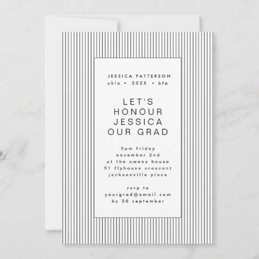 Graffiti Script Afstuderen Aankondiging (Achterkant)