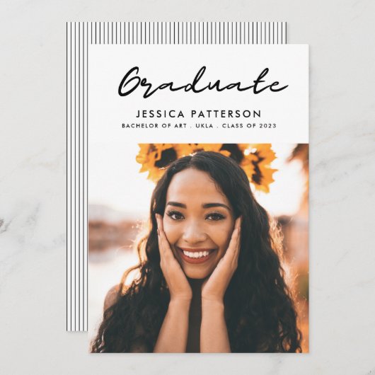 Graffiti Script Afstuderen Aankondiging (Voorkant / Achterkant)