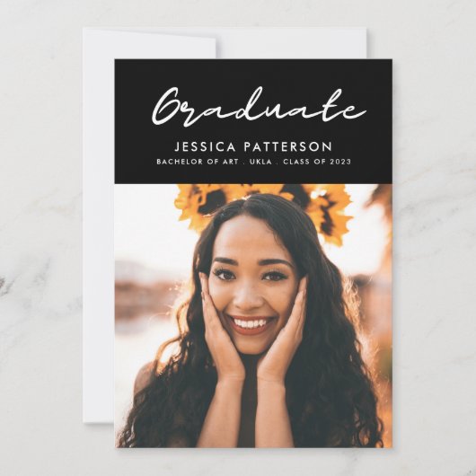 Graffiti Script Afstuderen Aankondiging (Voorkant)