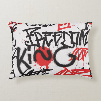 Graffiti seamless pattern in black and red color i accent kussen