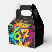 Graffiti Six Seven Birthday Favor Box Bedankdoosjes (Achterkant)