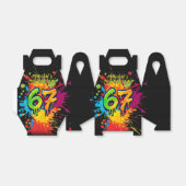 Graffiti Six Seven Birthday Favor Box Bedankdoosjes (Uitgevouwen)