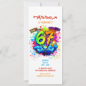 Graffiti Six Seven Birthday Party Trend Kaart (Voorkant)