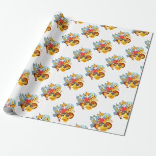 Graffiti skateboard feestje voor een kind cadeaupapier
