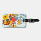 Graffiti skateboard kind verjaardagsfeest bagagelabel (Voorkant horizontaal)