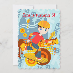 Graffiti skateboard kind verjaardagsfeest kaart