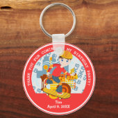 Graffiti skateboard kind verjaardagsfeest sleutelhanger (Voorkant)