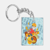 Graffiti skateboard kind verjaardagsfeest sleutelhanger (Voorkant Links)