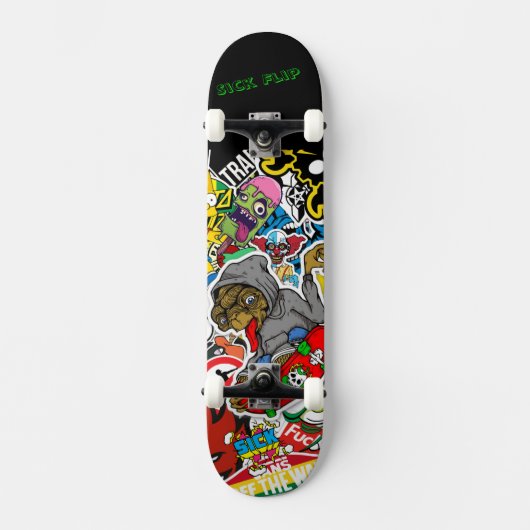 Graffiti Skateboard met je motto (Voorkant)