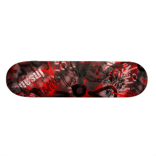Graffiti Skateboard (rood/zwart)