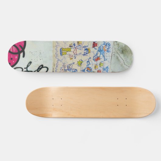 Graffiti-skateboard, unieke wandkunst persoonlijk skateboard (Horizontaal)