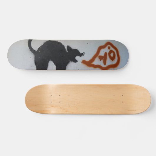 Graffiti skateboardkat. persoonlijk skateboard (Horizontaal)