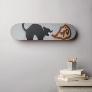 Graffiti skateboardkat. persoonlijk skateboard