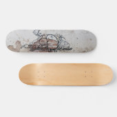 graffiti skateboards op beschaafde muur (Horizontaal)