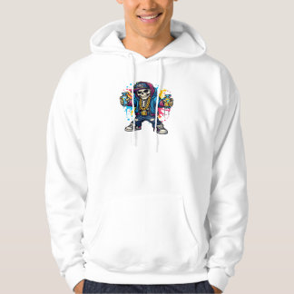 Graffiti Skeleton Spray Paint – Urban Street Art Hoodie