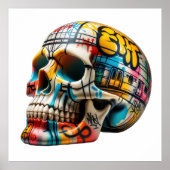 Graffiti Skull Art Poster (Voorkant)