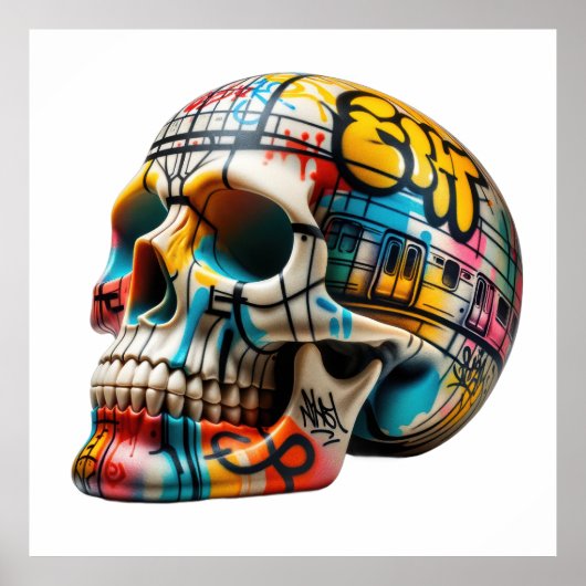 Graffiti Skull Art Poster (Voorkant)