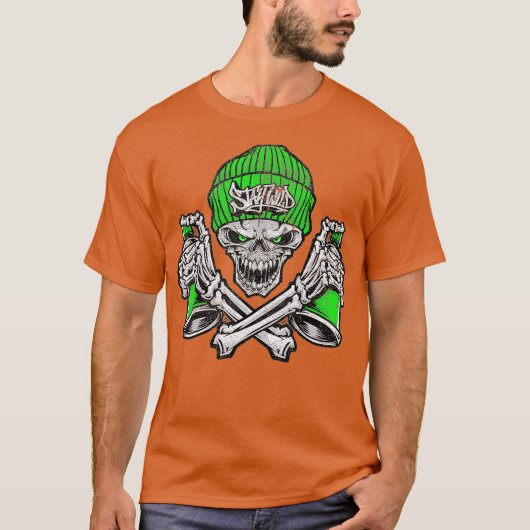 Graffiti Skull Graphic Street Art Lover T-shirt (Voorkant)