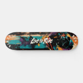 Graffiti Skull Pop Art - Bold Live to Ride Motto Persoonlijk Skateboard (Horizontaal)