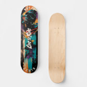 Graffiti Skull Pop Art - Bold Live to Ride Motto Persoonlijk Skateboard (Voorkant)