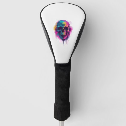 Graffiti Skull Rebel Golfheadcover (Voorkant)