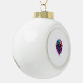 Graffiti Skull Rebel Keramische Bal Ornament (Links)