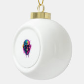 Graffiti Skull Rebel Keramische Bal Ornament (Rechts)