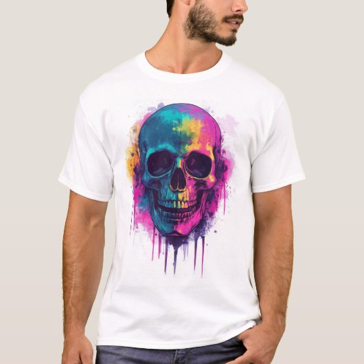 Graffiti Skull Rebel T-shirt (Voorkant)