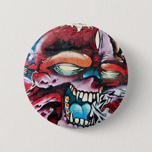 Graffiti Skull Ronde Button 5,7 Cm (Voorkant)