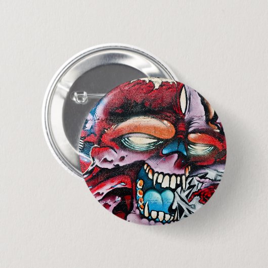 Graffiti Skull Ronde Button 5,7 Cm (Voorkant /achterkant)
