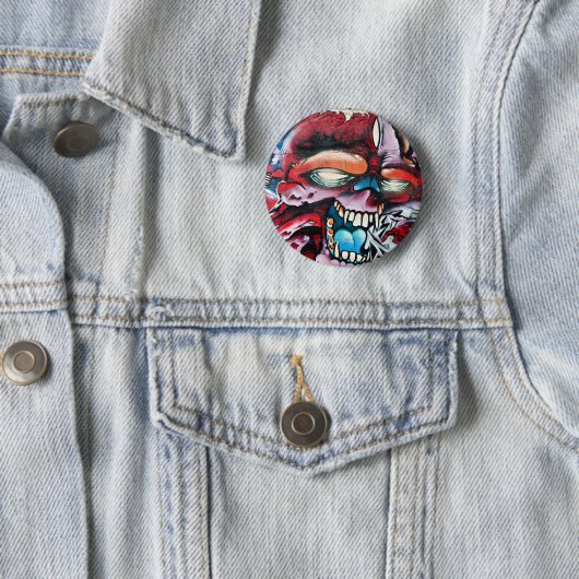 Graffiti Skull Ronde Button 5,7 Cm (In situ)