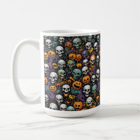 Graffiti Skulls Design Koffiemok (Links)