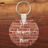 Graffiti-Sleutelhanger met Brick Wall op maat Sleutelhanger (Voorkant)