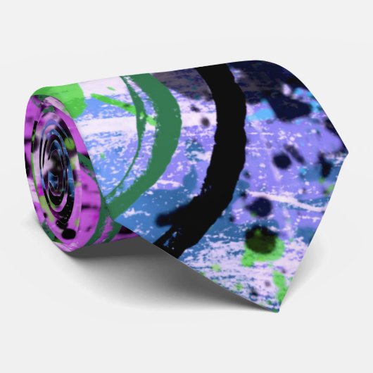 Graffiti Smoothie Abstract Stropdas (Opgerold)