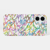 Graffiti Spat Abstract Patroon iPhone 16 Hoesje (Achterkant horizontaal)