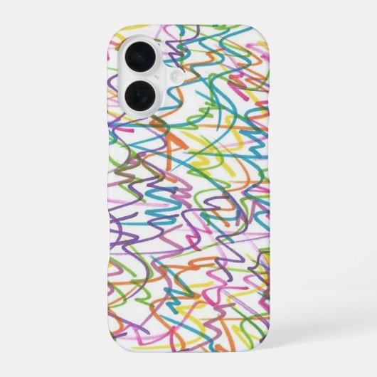Graffiti Spat Abstract Patroon iPhone 16 Hoesje (Achterkant)