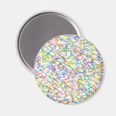 Graffiti Splatter Abstract Patroon Magneet (Voorkant / Achterkant)