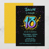 Graffiti splatter Age Dertienmaal uitgenodigd Kaart (Voorkant / Achterkant)