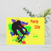 Graffiti Splotch Skateboard Kaart (Staand voorkant)