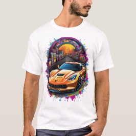 Graffiti Sports Car Detail Men's T-Shirt