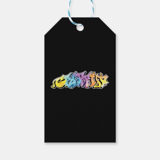 Graffiti spray schildert schilders graffiti is kun cadeaulabel (Voorkant)