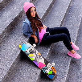 Graffiti spray-schildpadden Skateboard