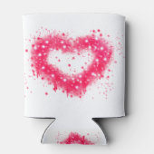 Graffiti spray verf roze mousserend hartontwerp blikjeskoeler (Achterkant)