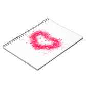 Graffiti spray verf roze mousserend hartontwerp notitieboek (Linkerzijde)
