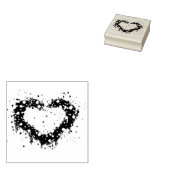 Graffiti spray verf roze mousserend hartontwerp rubberstempel (Gestempeld)