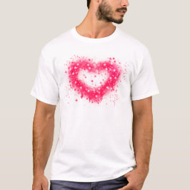 Graffiti spray verf roze mousserend hartontwerp t-shirt